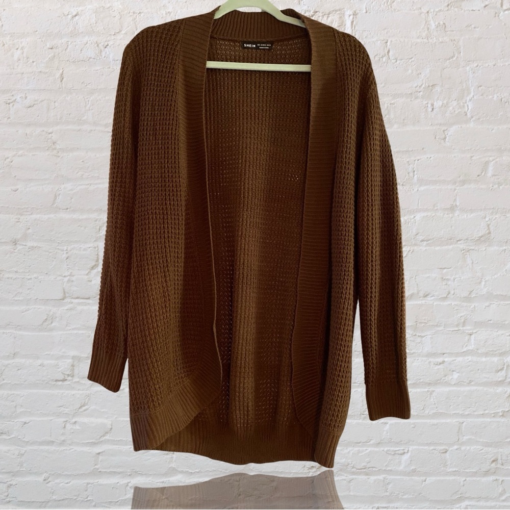 SHEIN LUNE Solid Duster Cardigan